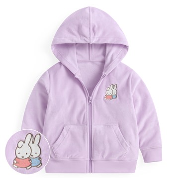 Miffy絲絨電繡連帽外套-童