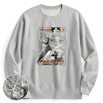 七龍珠Z刷毛印花圓領衫-01-男