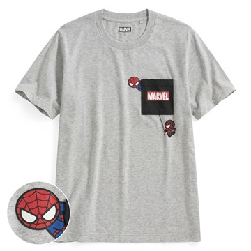 漫威系列口袋印花T恤-02-男