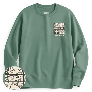 航海王刷毛印花圓領衫-01-男