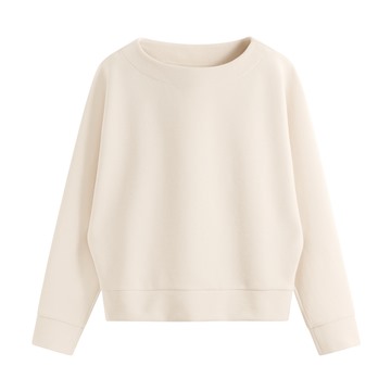 羅馬布連袖寬版上衣-女