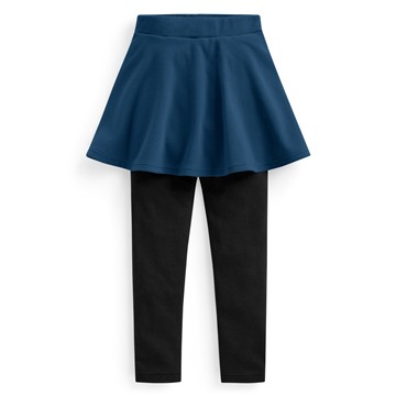 棉質羅紋假兩件內搭褲-童