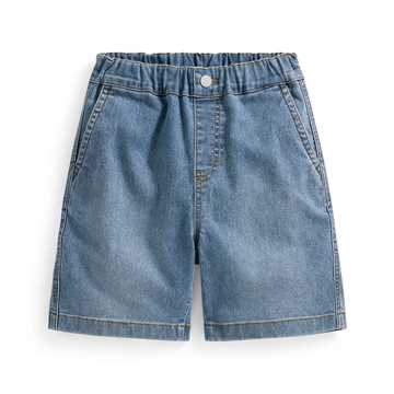 彈性牛仔輕便短褲-童
