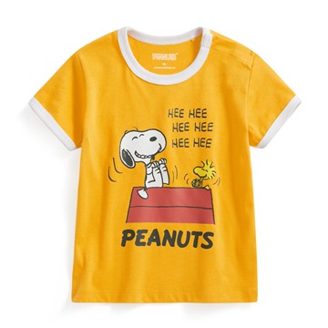 史努比系列羅紋配色印花T恤-08-Baby