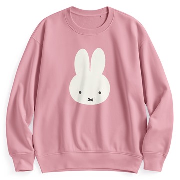 Miffy毛圈寬版印花圓領衫-01-女