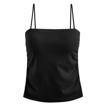 Bra輕柔平口抽皺細肩帶背心-女