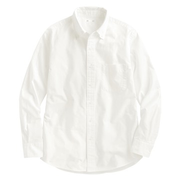 牛津長袖襯衫-男