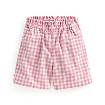 純棉輕便格紋短褲-童