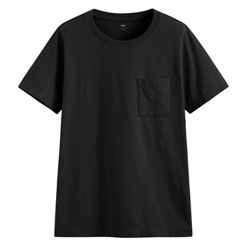 竹節棉口袋短袖T恤-女