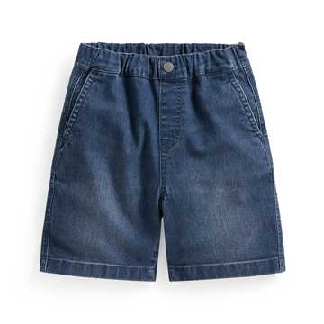 彈性牛仔輕便短褲-童