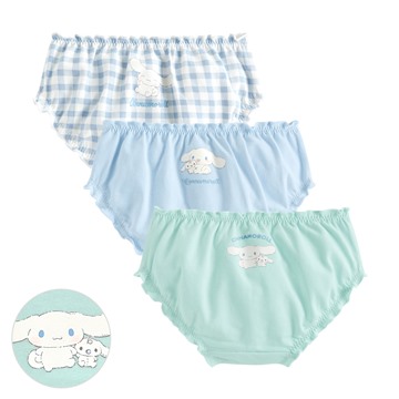 三麗鷗棉質抽皺三角內褲(3入)-童