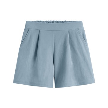 彈力打褶短褲-女