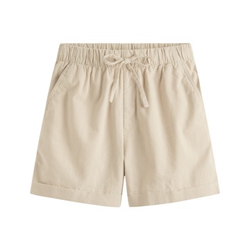 棉麻短褲-女