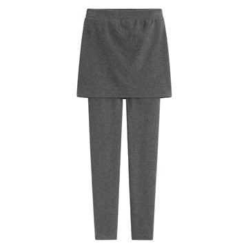 磨毛假兩件內搭褲-女