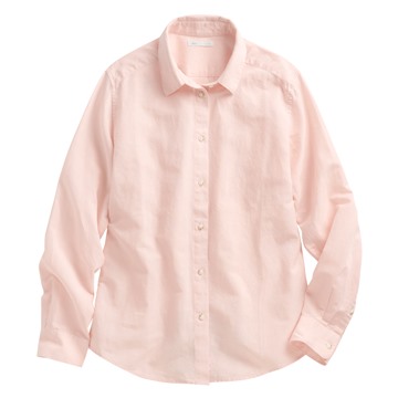 棉麻長袖襯衫-女