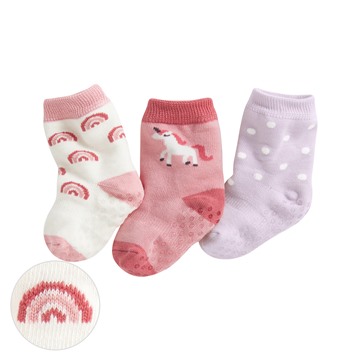 提花中筒襪(3入)-Baby