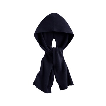 粗針織連帽披肩-女