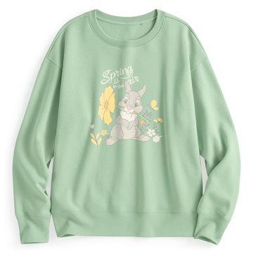 迪士尼系列刷毛印花圓領衫-08-女