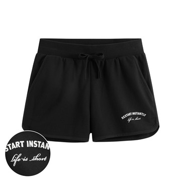 小毛圈文字印花短褲-女