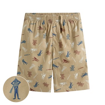 超人力霸王印花輕便短褲-男