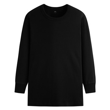 無側縫圓領九分袖內衣-男