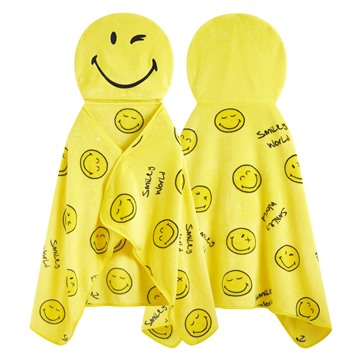 SmileyWorld®珊瑚絨造型家居毯-中性款