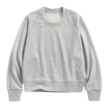 毛圈寬版休閒圓領衫-女