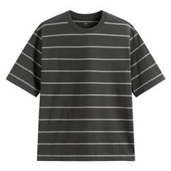 女，165/73，肩41/胸90/臀107公分，梨形人。
穿男版的老問題，肩鬆顯魁，下擺微貼，要穿出model的落肩寬鬆感，可能要再大幾碼。
配色個人覺得蠻好看的，可惜版型不合意。