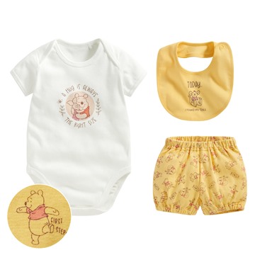 迪士尼系列純棉羅紋套裝組(3入)-Baby
