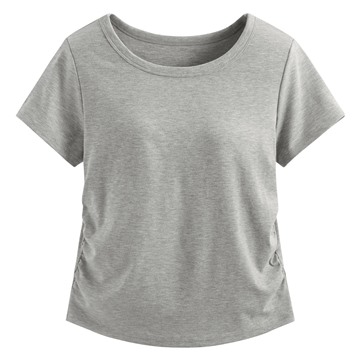 Bra輕柔抽皺短袖上衣-女