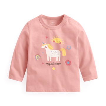 獨角獸長袖印花T恤-02-Baby