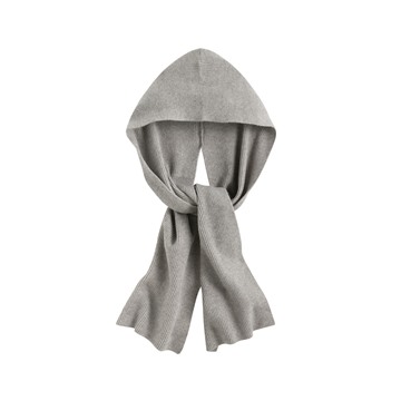 粗針織連帽披肩-女