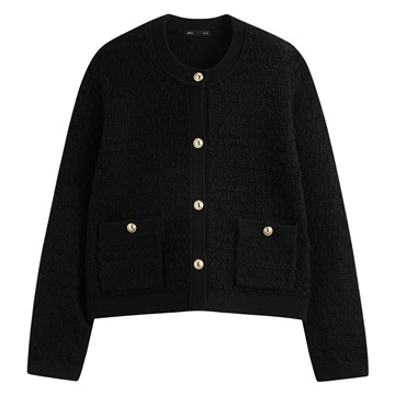 雙口袋針織外套-女