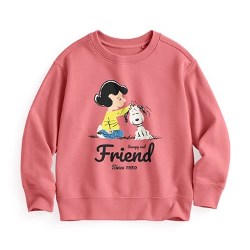 史努比系列毛圈印花圓領衫-04-童