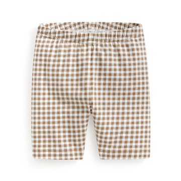 彈力格紋五分內搭褲-Baby