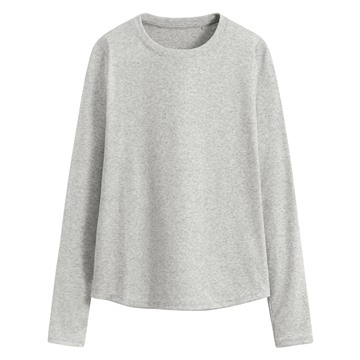 輕柔羅紋圓領T恤-女