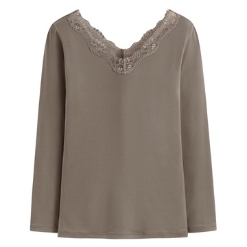 heatup蕾絲領八分袖上衣-女