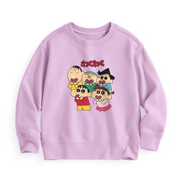 蠟筆小新毛圈印花圓領衫-04-童