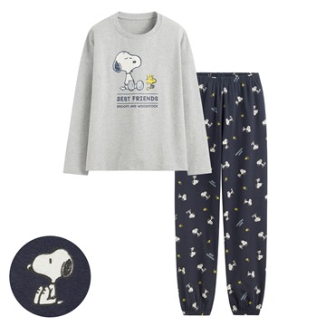 史努比系列棉質彈性家居套裝-女
