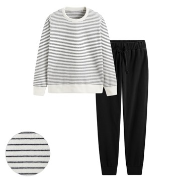 Fleece條紋家居套裝-男