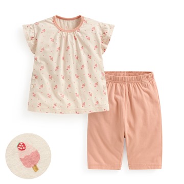 純棉雪糕印花荷葉袖家居套裝-Baby