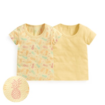 純棉網眼印花T恤(2入)-Baby