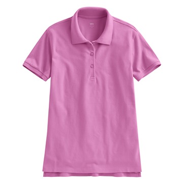 棉質網眼彈性polo衫-女