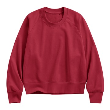 毛圈寬版休閒圓領衫-女