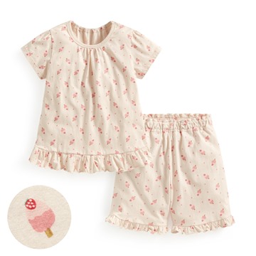 純棉雪糕印花荷葉造型家居套裝-童