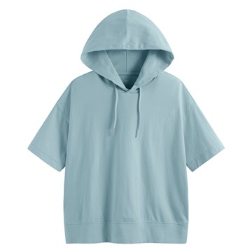 純棉厚寬版連帽上衣-女