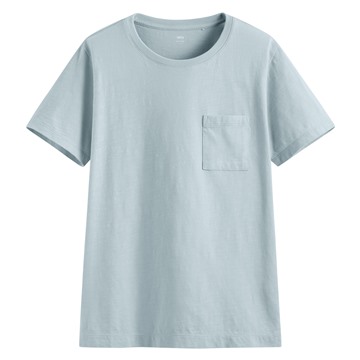 竹節棉口袋短袖T恤-女