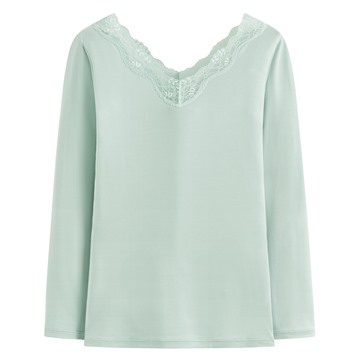 heatup蕾絲領八分袖上衣-女