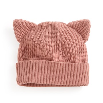 貓耳造型針織帽-童