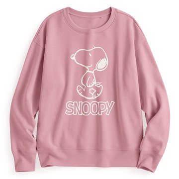 史努比系列刷毛印花圓領衫-06-女